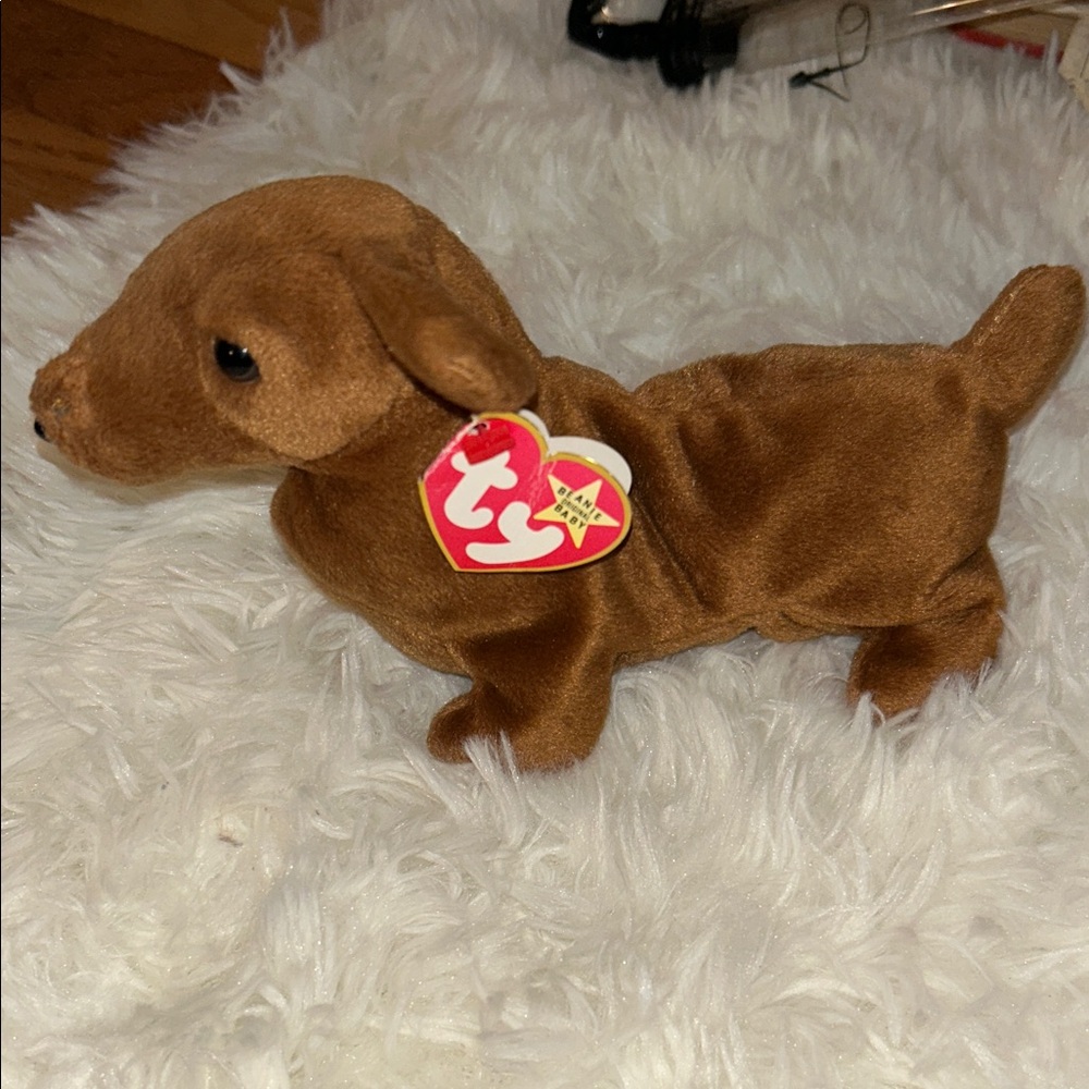 Ty weenie Brown Dog Plush Toy 1995